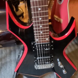 B.C. Rich Warlock Core Electric Guitar Iconic black-red beveled body Flash
